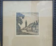 Original Antique Hand-Signed St. Andrews framed Etching under glass by Scottish artist Malcolm Patterson (c1910-1920)