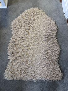 Rug, white, 55x85 cm