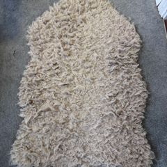 Rug, white, 55x85 cm