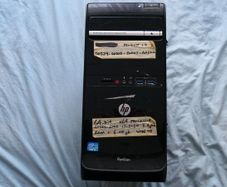 HP TOWER COMPUTER w/ keyboard + basic webcam