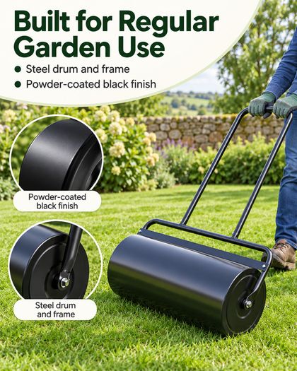 61 Litre Lawn Roller for Grass Seed and Garden Soil Levelling