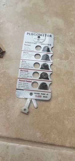 Vintage Plugometer  Spark Plug Gap Tool & Condition Chart