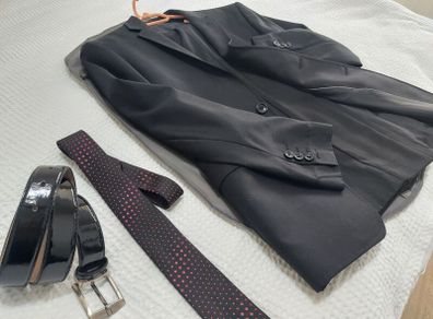Junior Black Tuxedo with Tie & Belt
