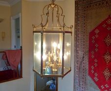 Brass Lantern pendant light fitting