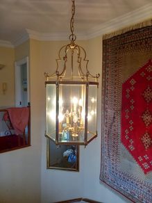 Brass Lantern pendant light fitting