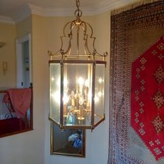 Brass Lantern pendant light fitting