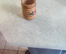old french or swiss wooden match striker and holder