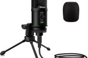 USB Microphone Metal Computer Condenser PC Mic for Gaming Podcasting Streaming Recording Voiceover YouTube Skype Twitch Zoom Cardioid with Tripod Compatible with Desktop Laptop Windows