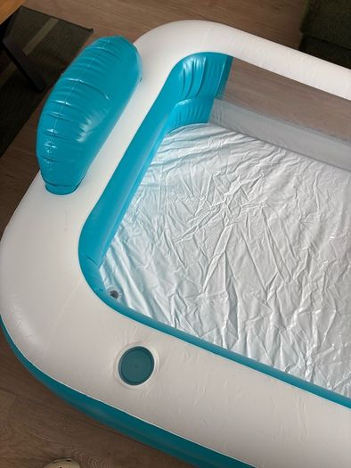 Summer Waves Rectangular Family Pool w/ Cupholder and Headrest