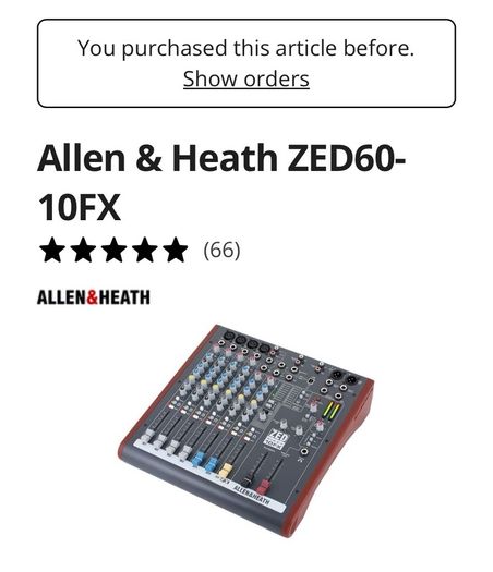 Allen & Heath ZED60-10FX & Case