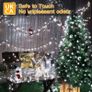 Christmas Tree Lights Outdoor, 20m 200 LED Fairy Lights Mains Powered, Cool White Waterproof String Light with Plug/Remote/Modes/Timer, Bright Lighting Outside Indoor Garden Xmas Decorations Image 2