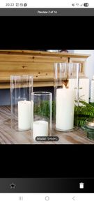 glass candle holders