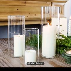 glass candle holders