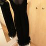 Women's Dress Black Velvet and Ostrich Feathers Size 14 Image 6