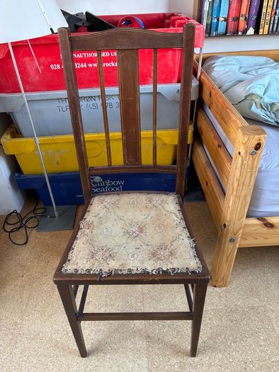 Edwardian-style mahogany bedroom side chairs