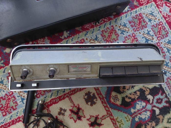 Vintage Philips N2205 portable cassette recorder original microphone