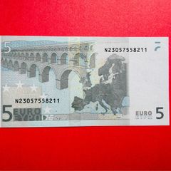 European Union  NETHERLANDS    ( N ) 5 Euro. 2002. (  DUISEMBERG  ) plate Code  FOO3  RARE  &  Scarce ( Uncirculated )