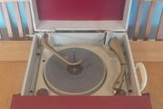 Rare 1957 Vintage Pilot Encore RC126, portable suitcase, record player. Excellent Vintage Condition. BSR 4 speed Turntable. Plays 33/3 and 45 RPM, 16's and 78's
