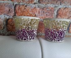 Yankee glass candle holders
