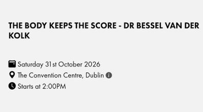 Bessel van der Kolk Ticket - Convention Centre