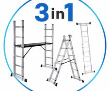 Ladder Scaffold Platform Aluminium Multi-Purpose Folding Ladder