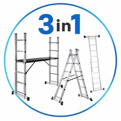 Ladder Scaffold Platform Aluminium Multi-Purpose Folding Ladder