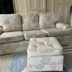 Three seater couch / sofa and matching footstool