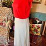 Piazza Sempione Italy Wool Blend Pleated Midi Skirt - IT 40 (UK 8) Image 2
