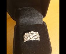 Zirconia cluster statement ring sterling silver