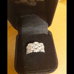 Zirconia cluster statement ring sterling silver