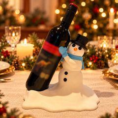 Snowman Wine Bottle Holder, Christmas Table Decoration 3D