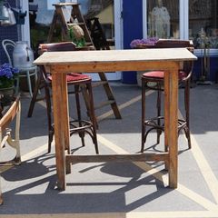 Vintage Rustic Pine Bar Table