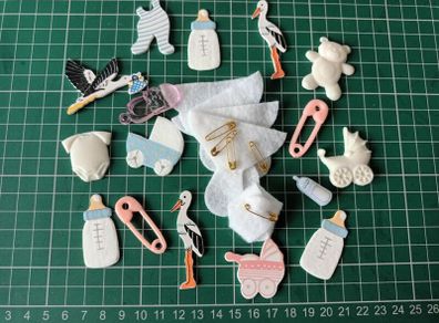 Craft Embellishments - Baby, mixed.