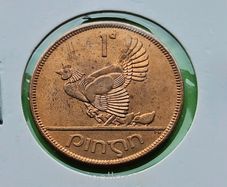 Ireland 1966 year Uncirculated Bronze Penny.