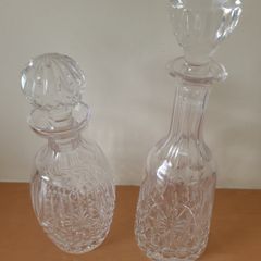 2 x Waterford Glass  Crystal Vintage Decanters with Stoppers