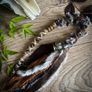 Fantasy Hairwrap Dreadwrap with a Pyrography Bead and Trinkets Cosplay Image 3