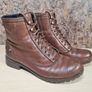 womens CLARKS GORETEX brown leather ankle boots Size UK 4 D EU 37 (AT2) Image 2