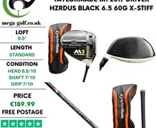 Taylormade M1 2017 Driver / 9.5 Degree / Hzrdus Black 6.5 60G X-Stiff