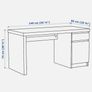 ikea white malm desk Image 2
