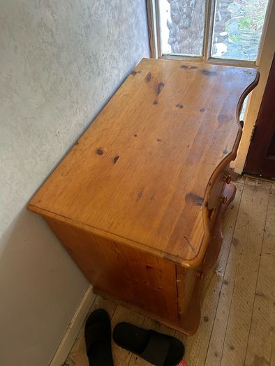 pine dresser and divan bed base