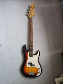 SX Standard Series Bass Guitar - Sunburst - with Case