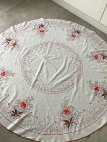 Vintage circular tablecloth