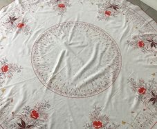 Vintage circular tablecloth