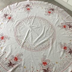 Vintage circular tablecloth