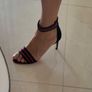 ZARA Black and Red Strap Heels Sz 40 (Fit 6.5 - 7UK) Image 7