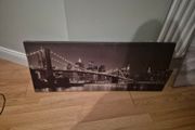 Brooklyn Bridge B+W Canvas Picture