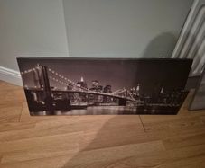 Brooklyn Bridge B+W Canvas Picture