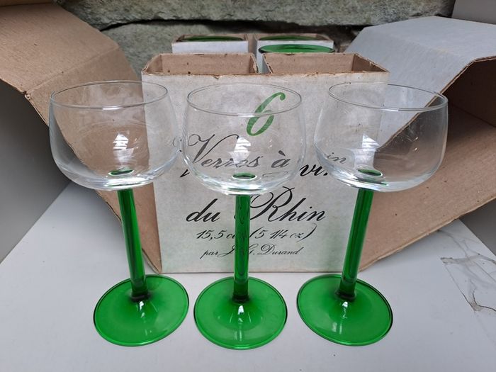 JG Durand wine glasses vintage