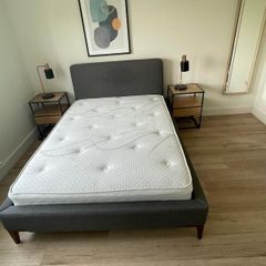 Complete Double Bedroom Set - Bed, Mattress, Tables & Lamps (Like New)