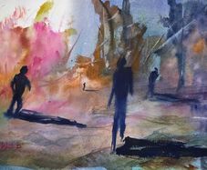 sleepless watercolour